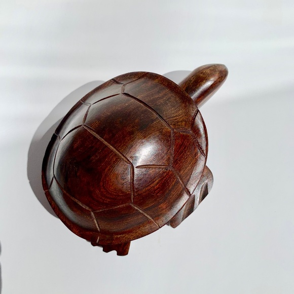 Hand Carved Solid Wood Sea Turtle - Picture 5 of 6